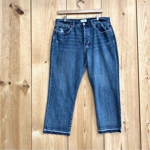 Pistola Raw Hem Straight Leg Distressed Jeans Sz 32